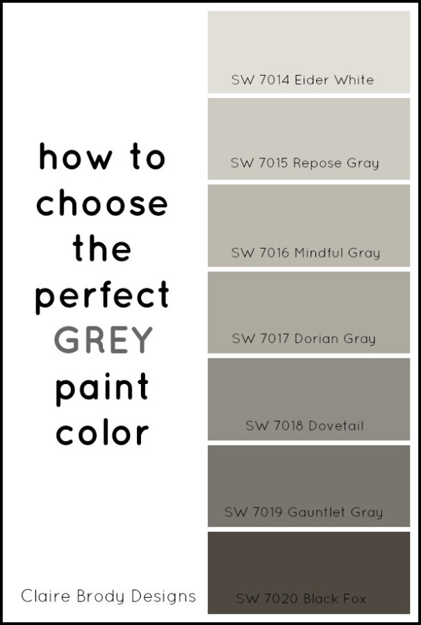How To Choose The Perfect Grey Paint Color by Claire Brody Designs