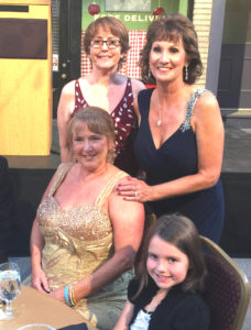 Diane Baker and Hazel's grandmother, aunt and big sister at the 1st Annual Ever After Ball by the St. Baldrick's Foundation