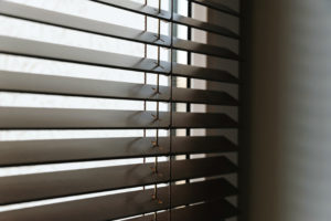 Picture of blinds installed on a window.