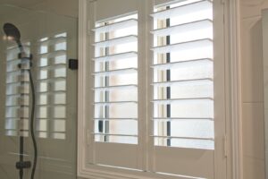 Plantation shutters in a home